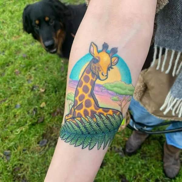 Cute Giraffe Tattoo