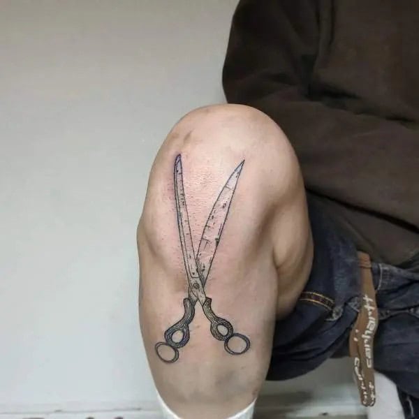 Scissor Knee Tattoo