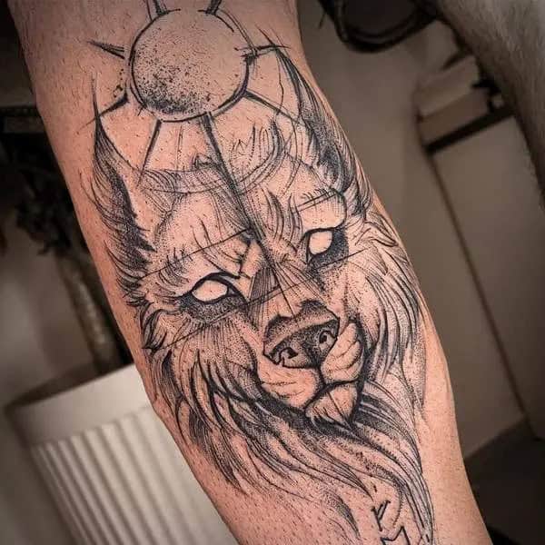 Fenrir Sketch Tattoo