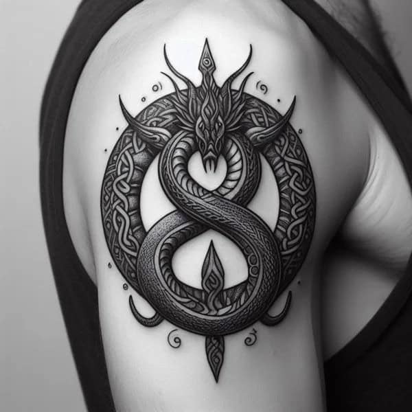 Viking Ouroboros Tattoo