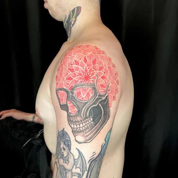 Shoulder Skull Tattoo