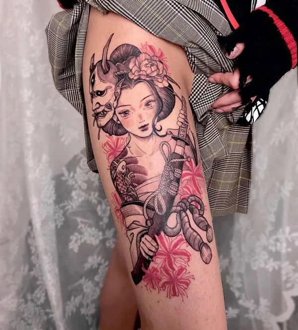 Demon Slayer Spider Lily Tattoo