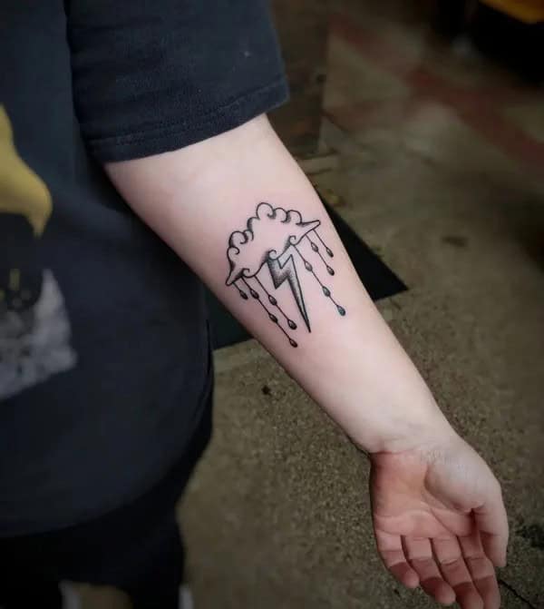 Rain Cloud Tattoo