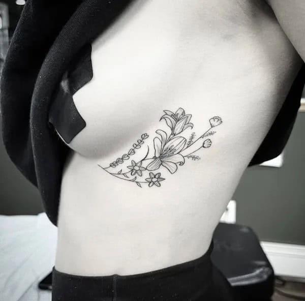 Whale Side Boob Tattoo