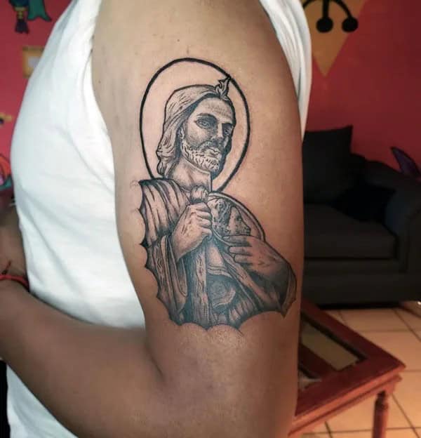 San Judas Flag Tattoo