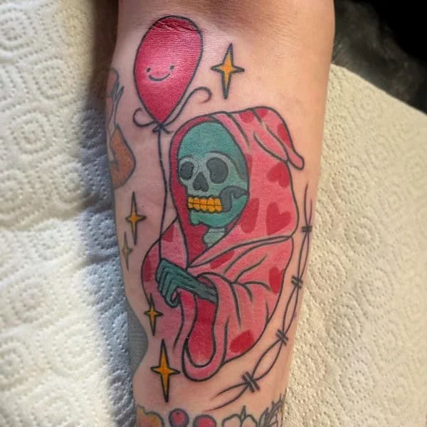 Cute Grim Reaper Tattoo