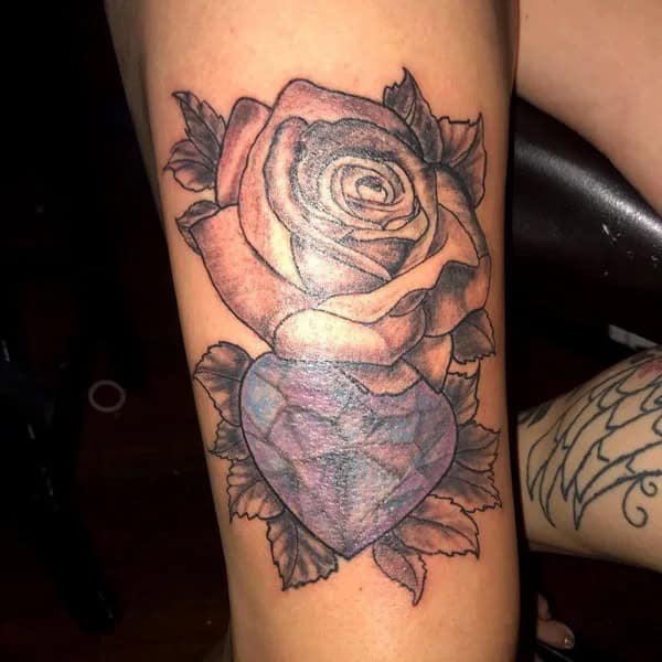 Rose and Diamond Tattoo