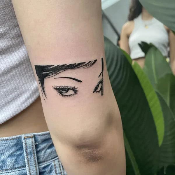 Geometric Junji Ito Tattoo