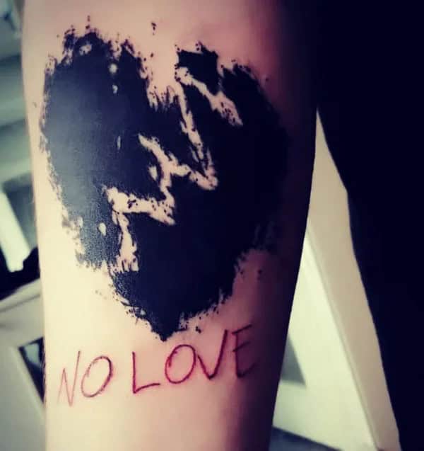 More Notable No Love Tattoo Designs You Would Like To Choose!