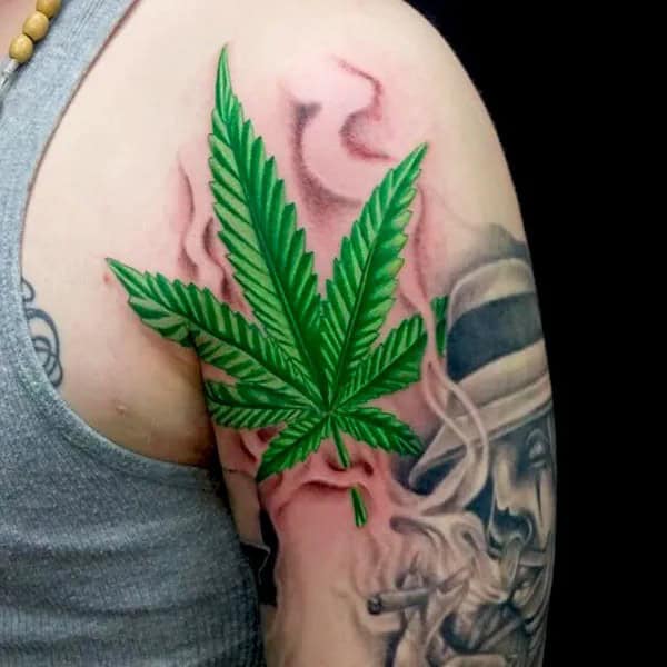 Weed Sleeve Tattoo