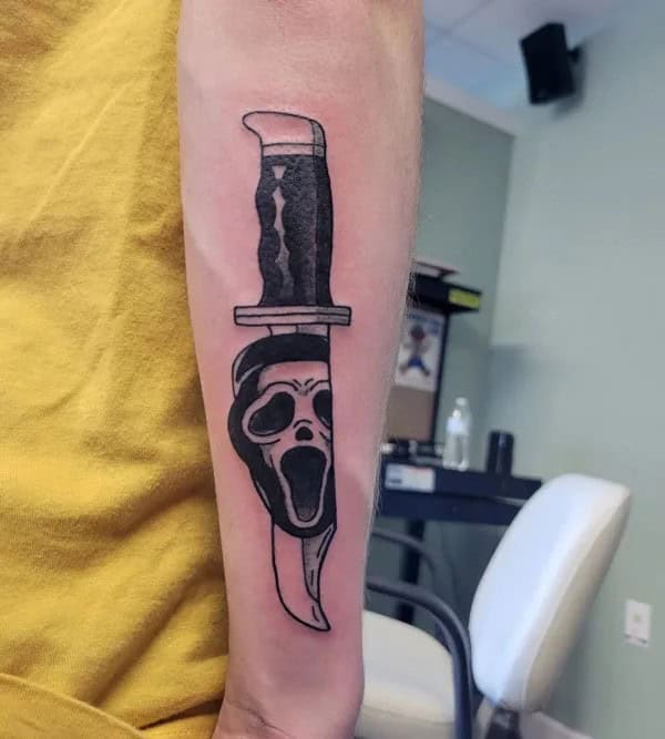 Scream Wrist Tattoo