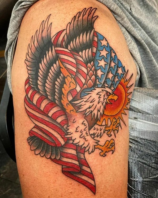 Patriotic Eagle Tattoo