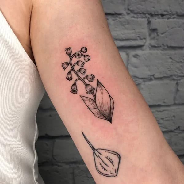 Simple Lily of The Valley Tattoo