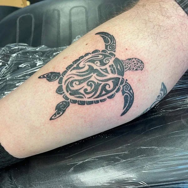 Tribal Sea Turtle Tattoo