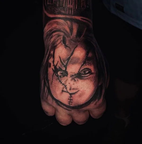 Chucky Hand Tattoo