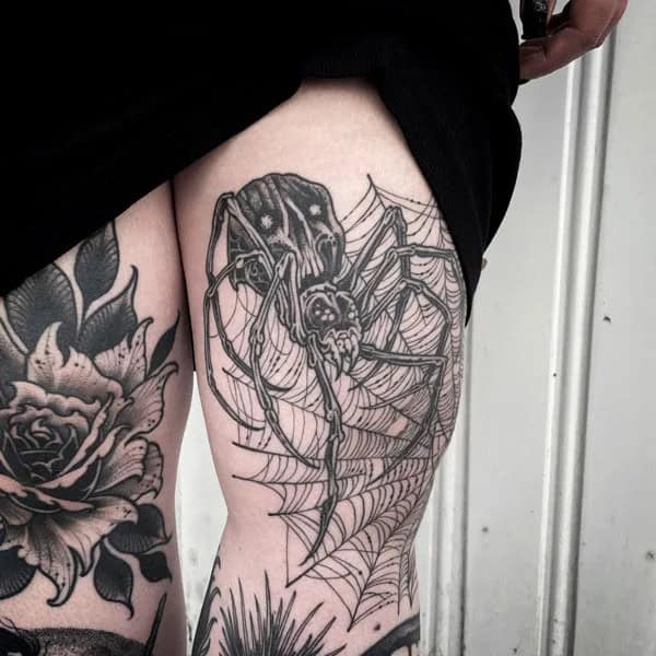 Spider Web Prison Tattoo