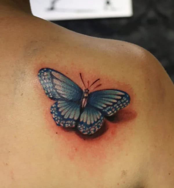 Butterfly Shoulder Tattoo