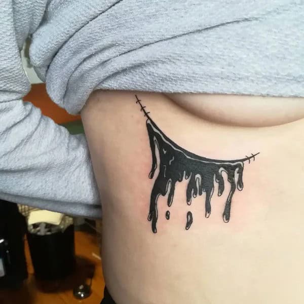 Whale Side Boob Tattoo