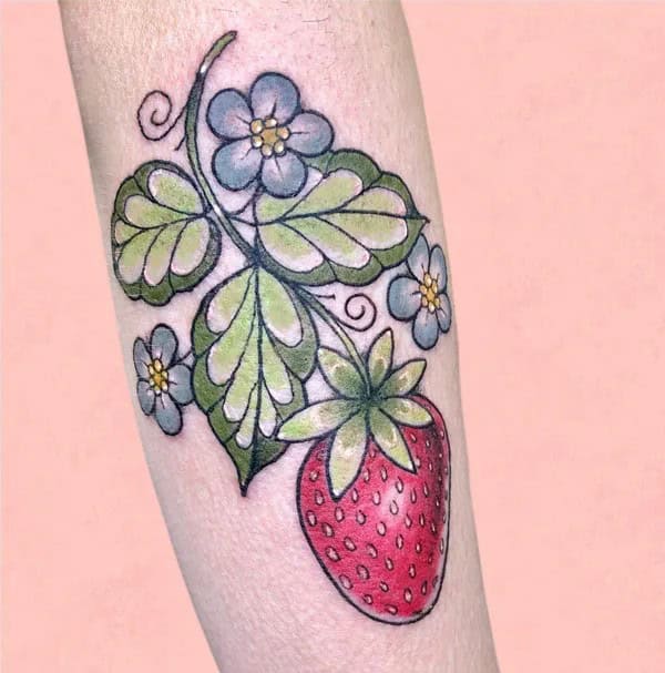 More Designs of Strawberry Tattoos To Check Out This Instant