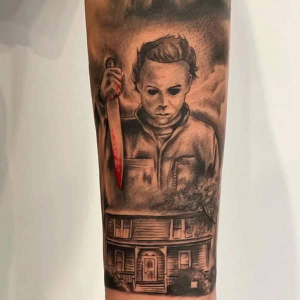 Michael Myers House Tattoo