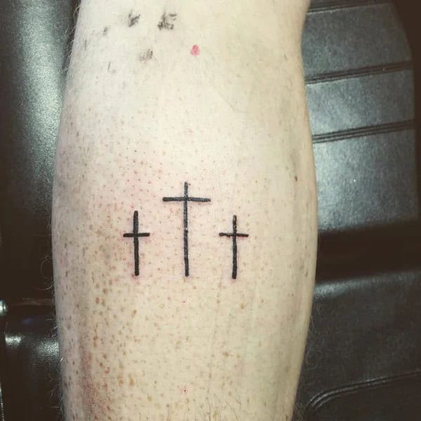 Small 3 Cross Tattoo