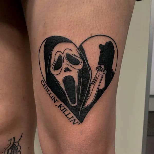 Ghostface Tattoo On Arm