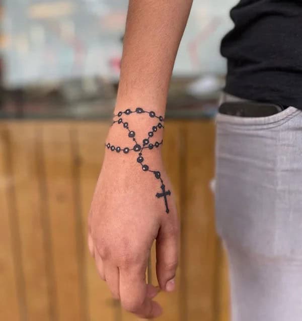 Rosary Bracelet Tattoo