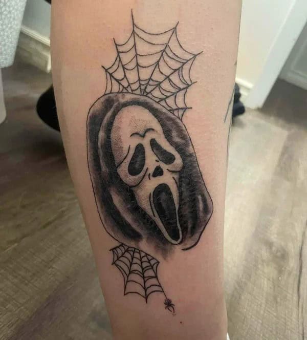 Ghostface Tattoo On Arm