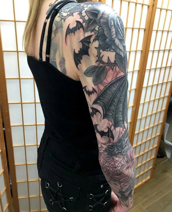 Bat Sleeve Tattoo