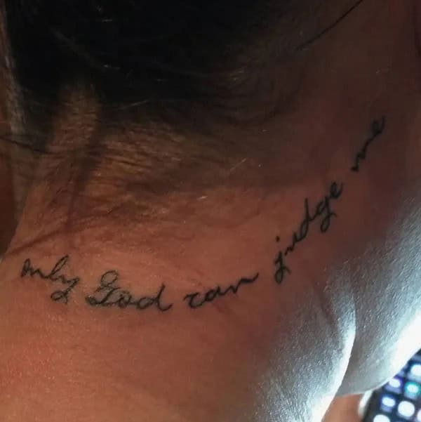 More Unique “Only God Can Judge Me” Tattoos To Take Inspiration From