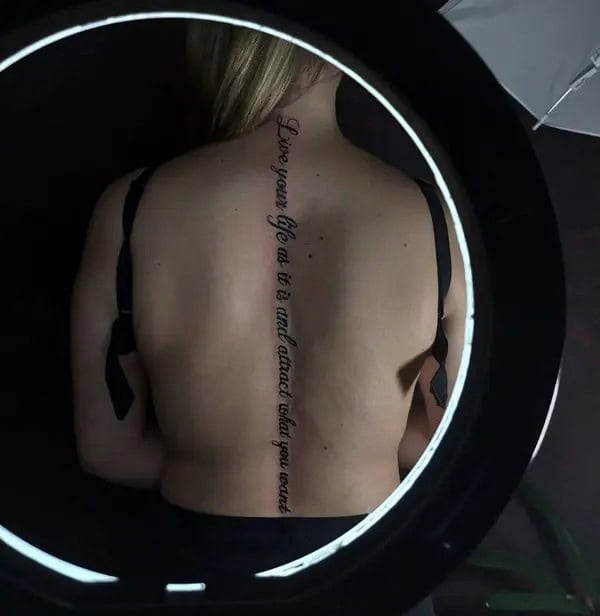 Quotes For Spine Tattoo