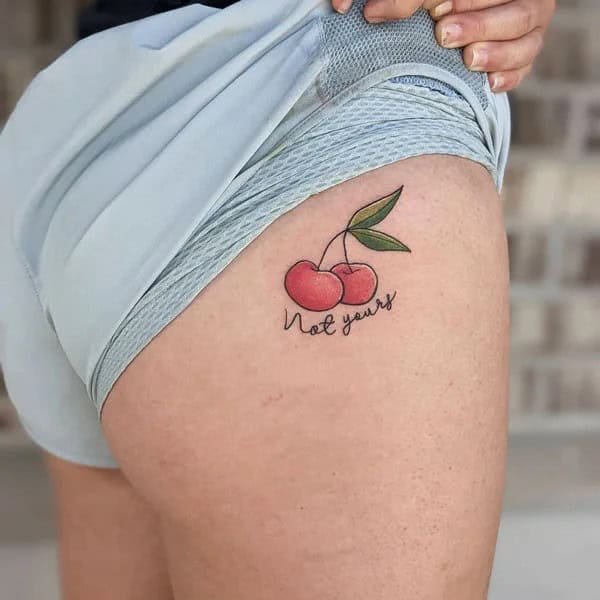 Bite Me Butt Tattoo