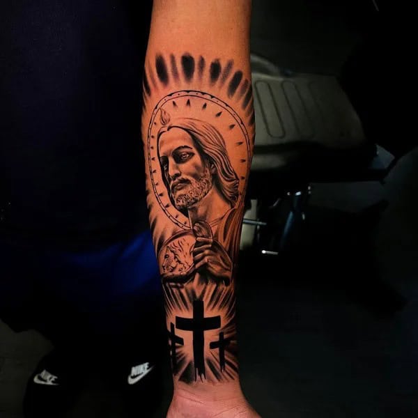 San Judas Flag Tattoo