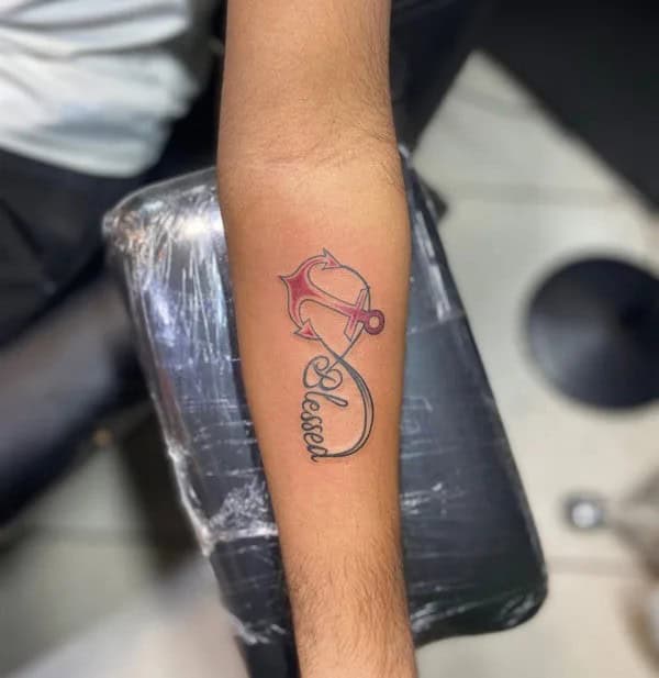 Blessed anchor tattoo