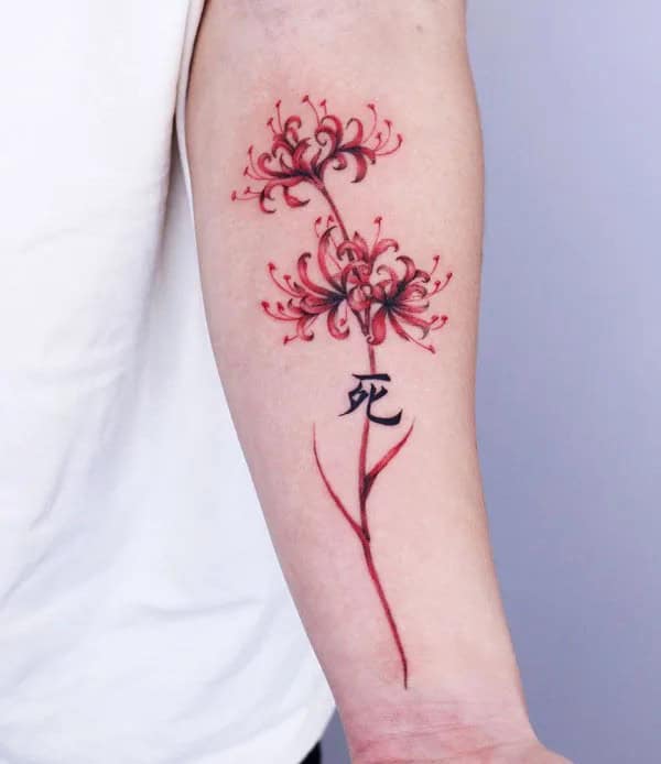 Demon Slayer Spider Lily Tattoo