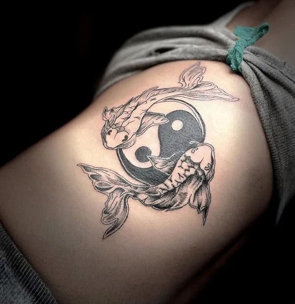 Koi Fish Yin Yang Tattoo