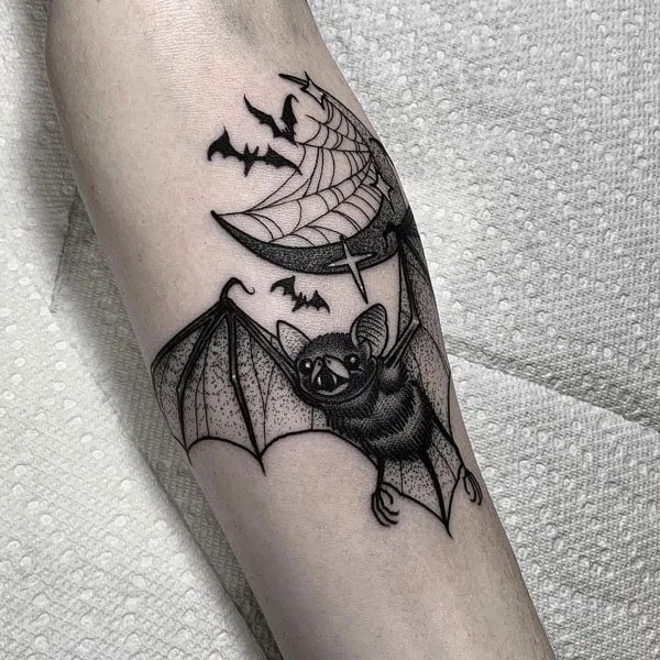 Bat Tattoo On Hand