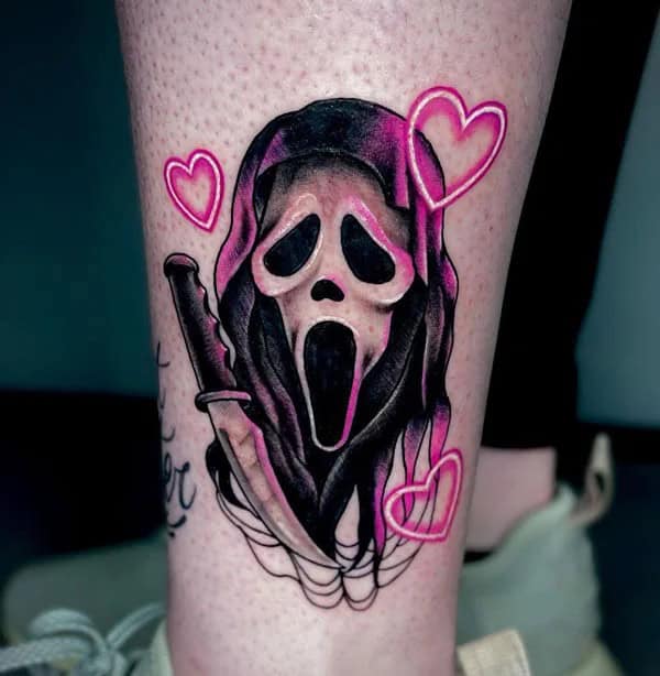 135 Suspenseful Scream Tattoos For Every Horror Movie Fan - Pretty Upgrade