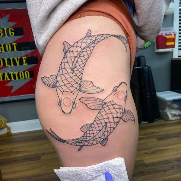 Koi Fish Yin Yang Tattoo