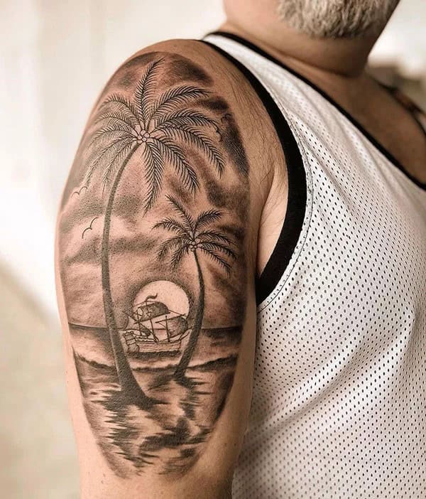 Palm Tree Tattoo on Arm