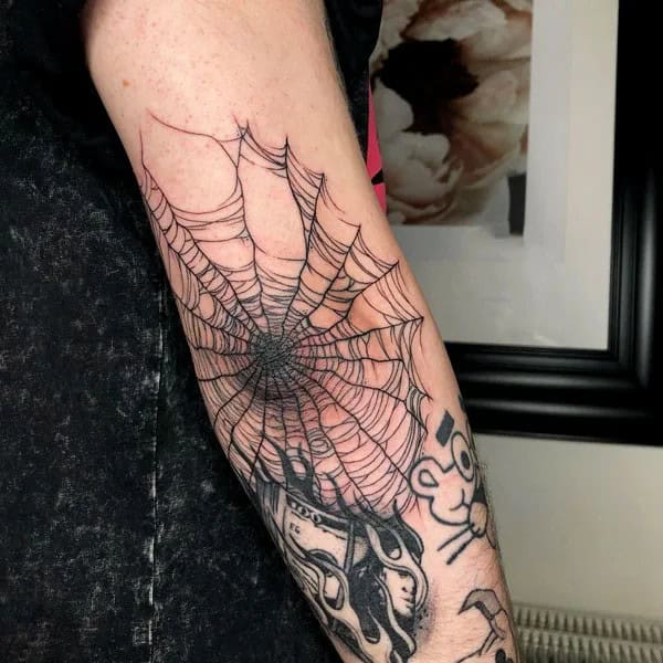 Spider Web Prison Tattoo