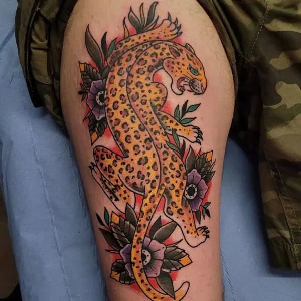 Traditional Jaguar Tattoo