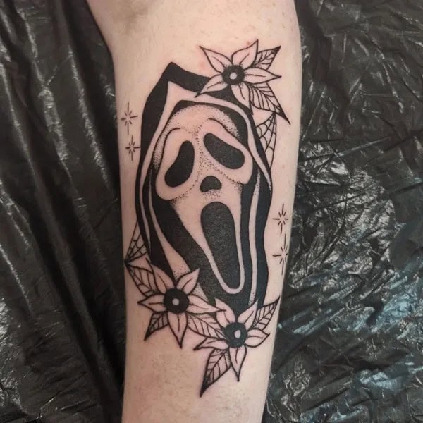 Ghostface Tattoo On Arm