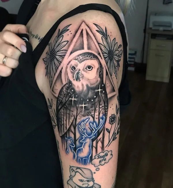 Gothic Owl Tattoo