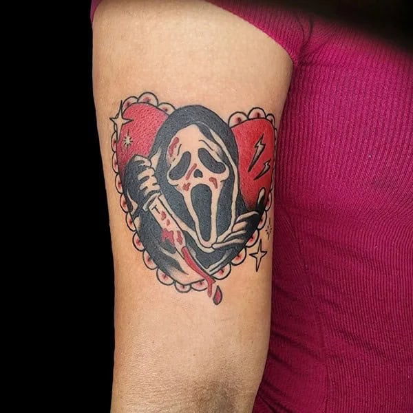 Ghostface Tattoo On Arm