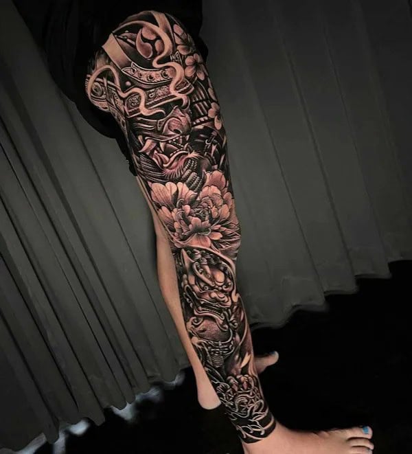 Japanese Leg Sleeve Tattoo