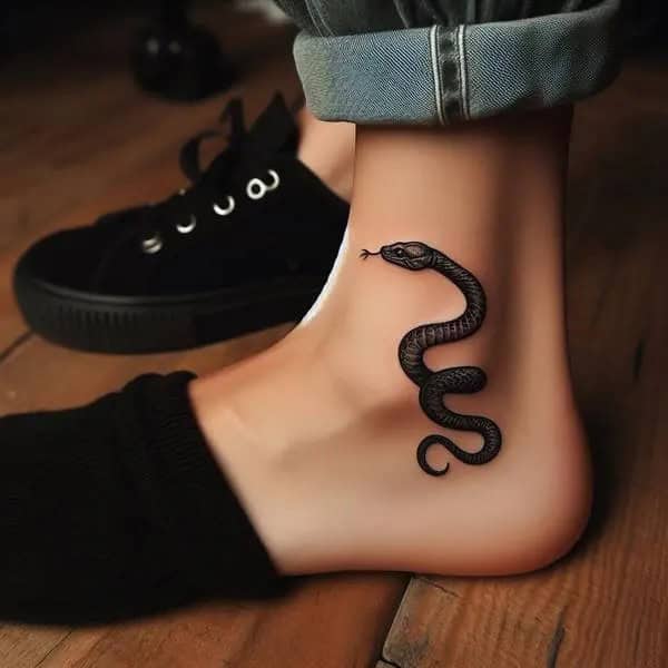 Ankle Snake Tattoo