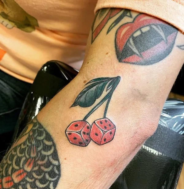 Cherry Dice Tattoo