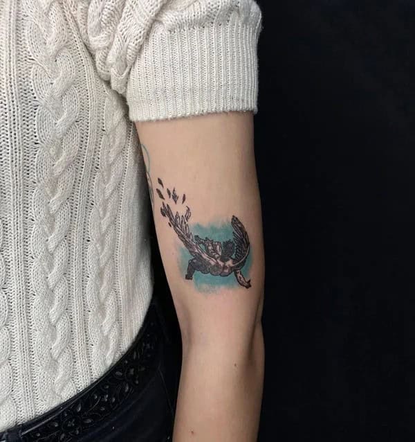 Minimalist Icarus Tattoo