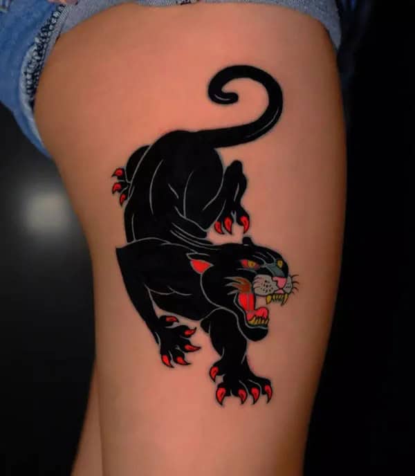 Black Panther Arm Tattoo